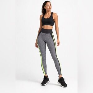 Nylora Ardwell High-Waist Leggings Charcoal Houndstooth Contrast Panel M